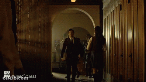 Deadly Class TV Show Advertised On Screen GIF