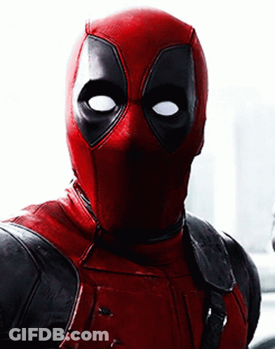 Deadpool Close Up Eyes Closed GIF