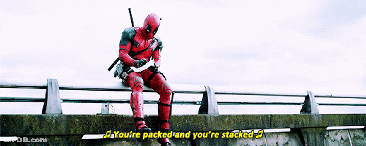 Deadpool Dance And Sing You're Packed Stacked GIF