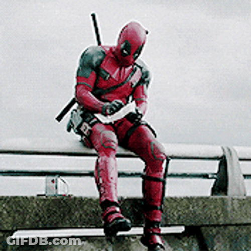 Deadpool Dance While Drawing In Paper GIF