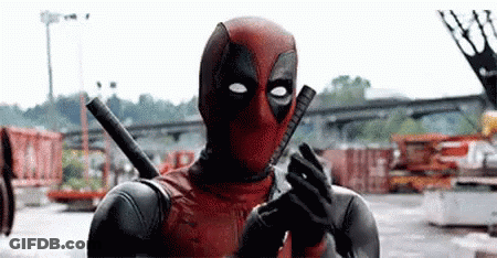 Deadpool Holding Gun GIF