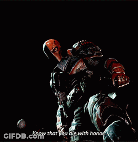 Deadpool Is Holding A Sword And Says Know That You Die With Honor GIF