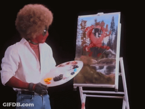 Deadpool Painting A Picture GIF