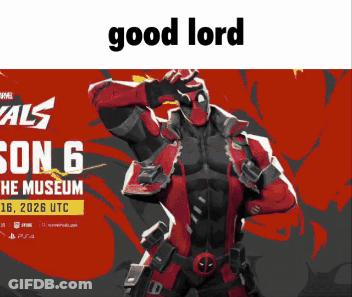 Deadpool Season 6 Poster Man In Red Suit GIF