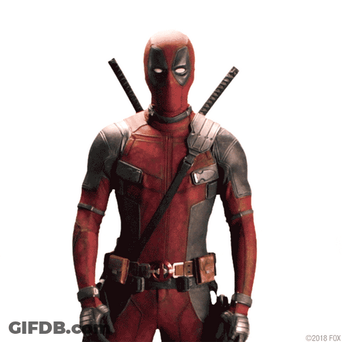Deadpool Stretching Arms Before Dance GIF