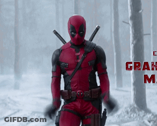 Deadpool Walking In Snow GIF