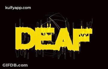 Deaf In Yellow On Black GIF