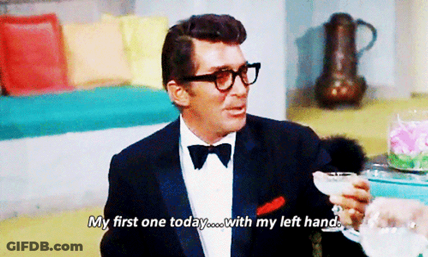 Dean Martin Tries How To Be Left Handed GIF