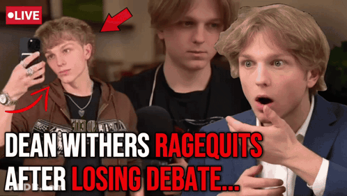 Dean Withers Rage Quits After Losing Debate With Man In Suit GIF