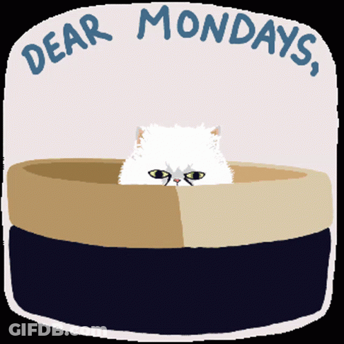 Dear Mondays I See You Sticker GIF