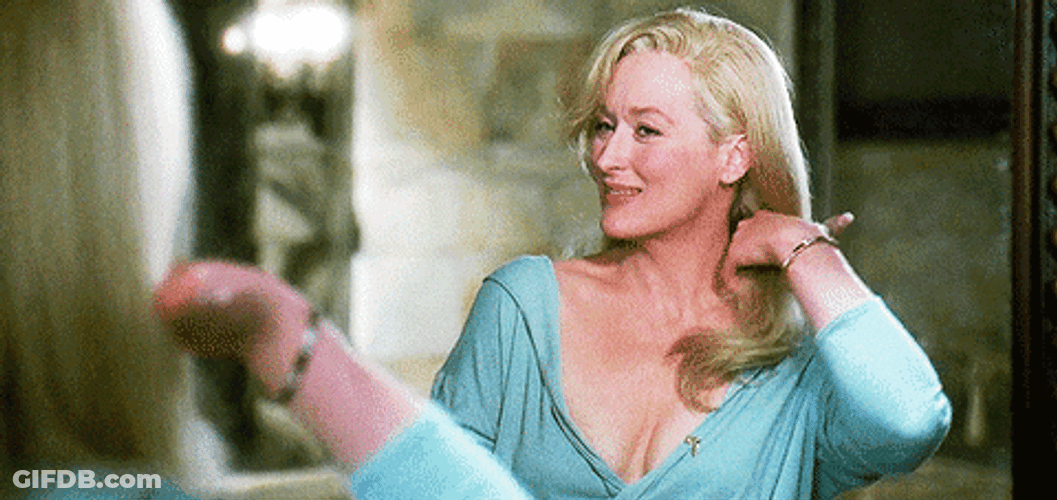 Death Becomes Her Madeline Ashton Hair Flip GIF