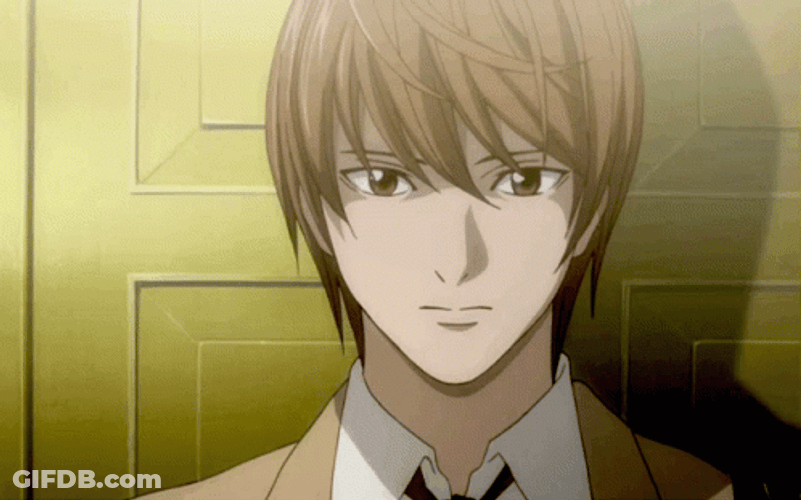 Death Note Light Yagami Angelic Face GIF