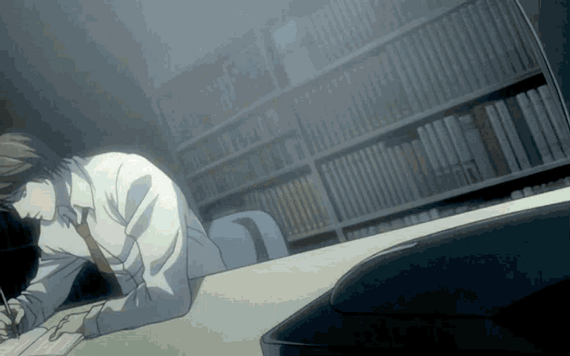 Death Note Light Yagami Writing GIF