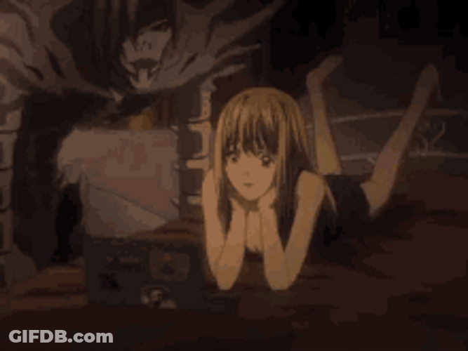 Death Note Misa Amane Lying On Bed GIF