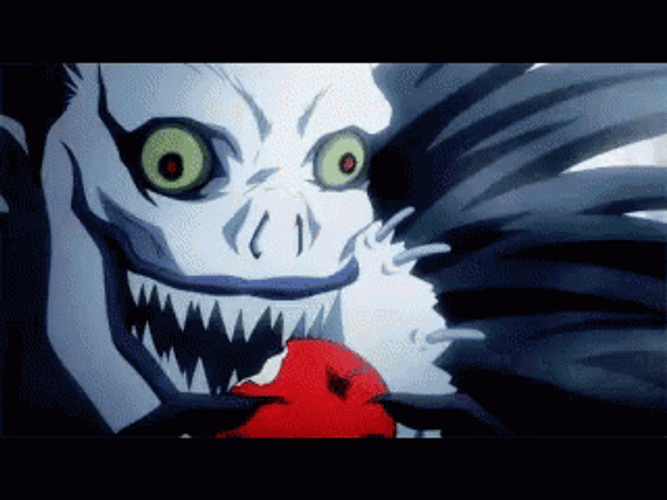 Death Note Ryuk Eating Apple GIF
