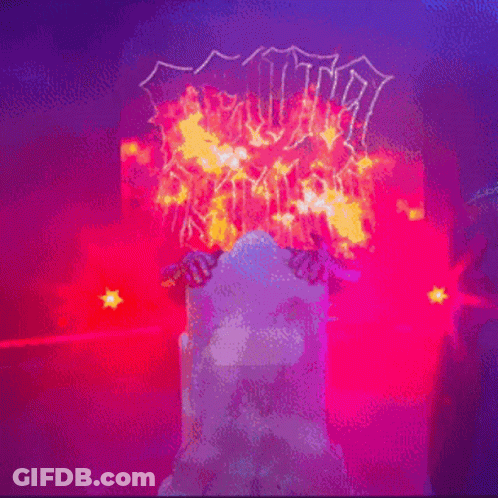 Death On Red Background GIF