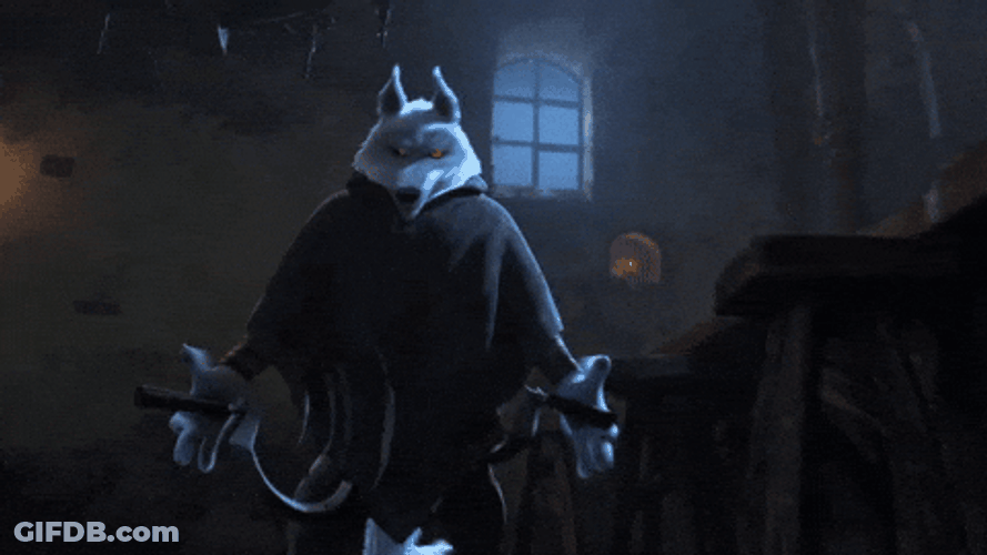 Death Puss In Boots Spinning His Weapons GIF