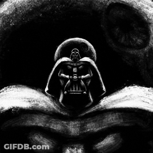 Death Star And Darth Vader GIF