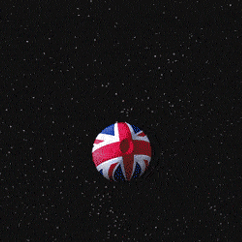 Death Star As USA Flag Exploding GIF