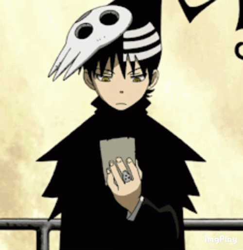 Death The Kid Check Watch Looking Around GIF