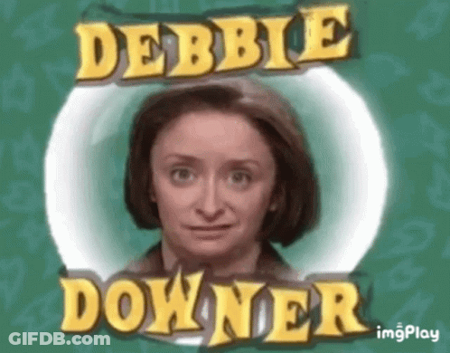 Debbie Downer On Green Background GIF