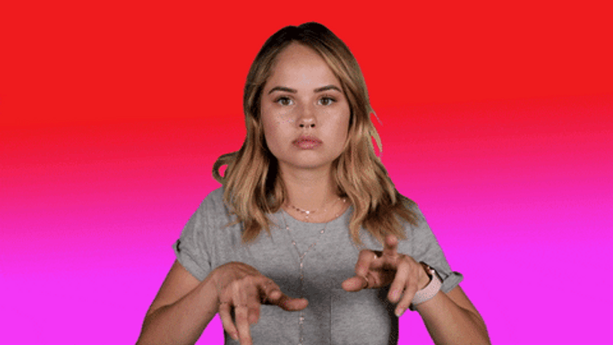Debby Ryan Pretends Hacking GIF
