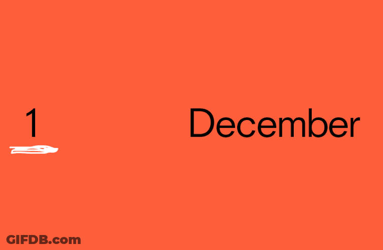 December Calendar Days Digital Text GIF
