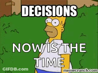 Decisions Homer Simpson GIF