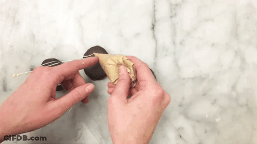 Decorating Chocolate Easter Eggs GIF