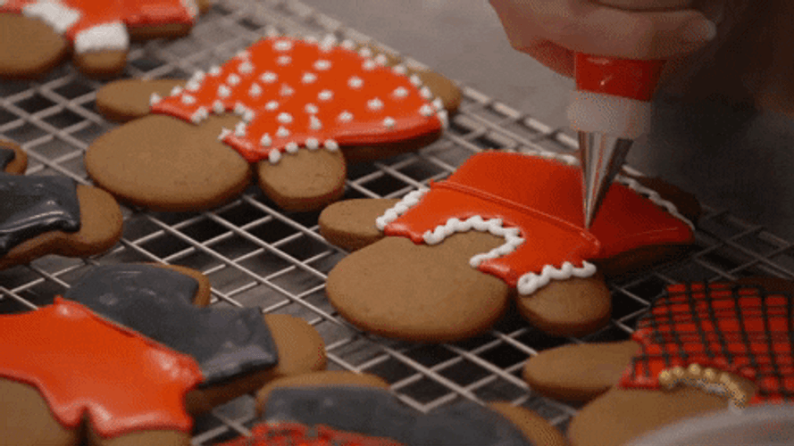 Decorating Gingerbread Cookies GIF