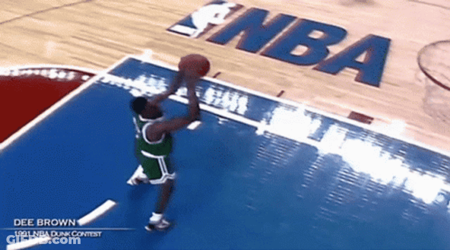 Dee Brown 1991 NBA Dunk Contest GIF