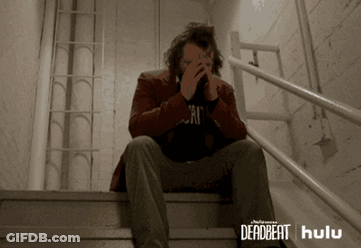 Deep Breath Guy Sitting GIF