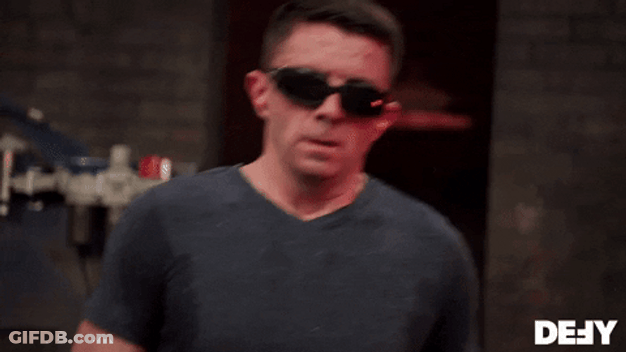 Deep Breath Guy With Glasses GIF