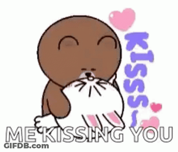 Deep Kiss Cony And Brown GIF