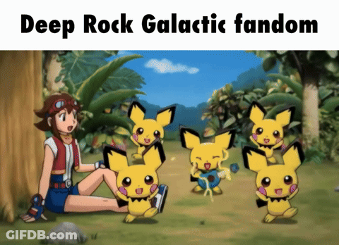 Deep Rock Galactic Fandom Written On Bottom GIF