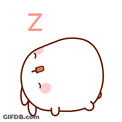 Deep Sleep Cute Molang GIF