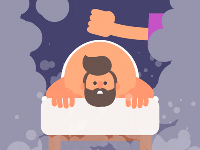 Deep Tissue Massage Cartoon GIF