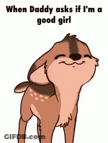 Deer Cartoon Asking If I'm A Good Girl GIF