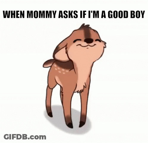 Deer Cartoon When Mommy Asks If Good Boy GIF