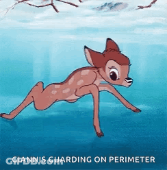 Deer Swimming Giannis Guarding On Perimeter GIF