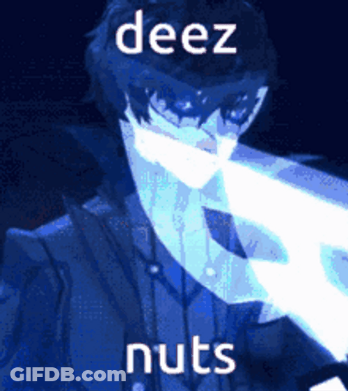 Deez Nuts Anime Joker Mask GIF