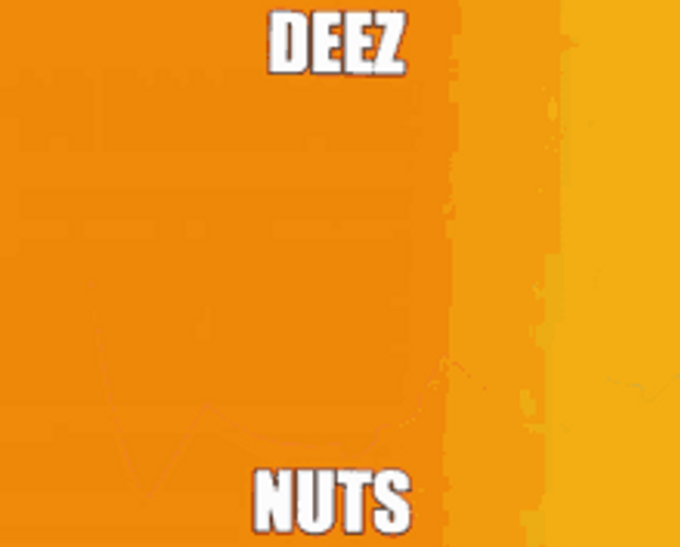 Deez Nuts Orange Cute Cartoon GIF