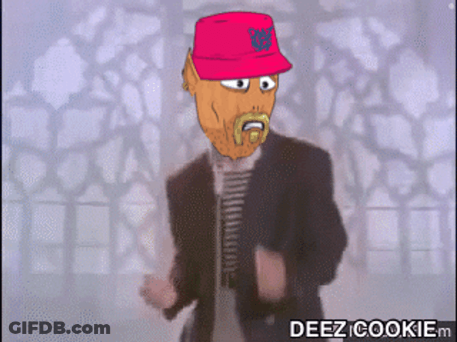 Deez Nutz NFT Head Rick Roll Meme GIF