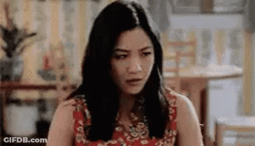 Defeated Constance Wu Face Palm GIF