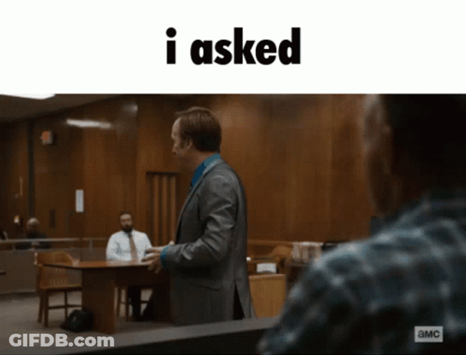Defense Lawyer Saul Goodman Asking Witness In Court GIF