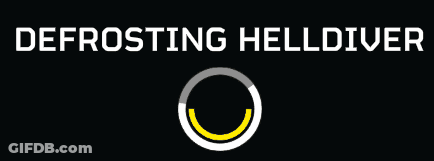 Defrosting Helldiver Logo Yellow Circle GIF