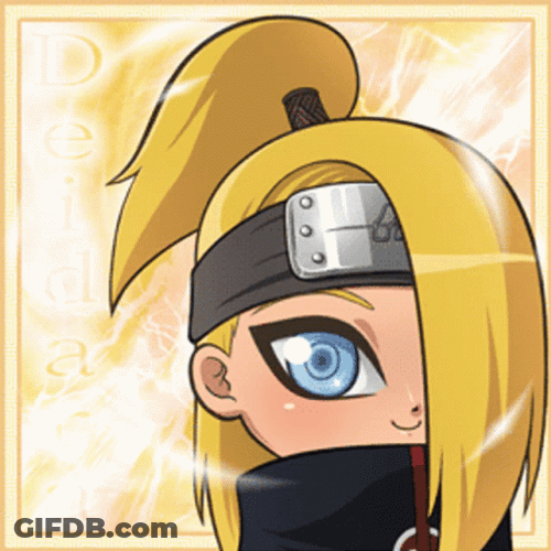 Deidara Chibi Cute Anime GIF