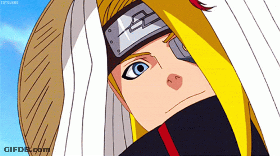 Deidara Naruto Akatsuki Anime GIF