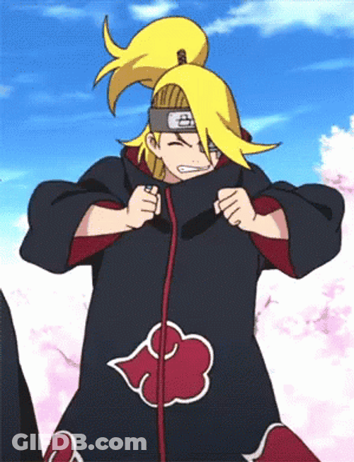 Deidara Naruto Celebrate Anime GIF