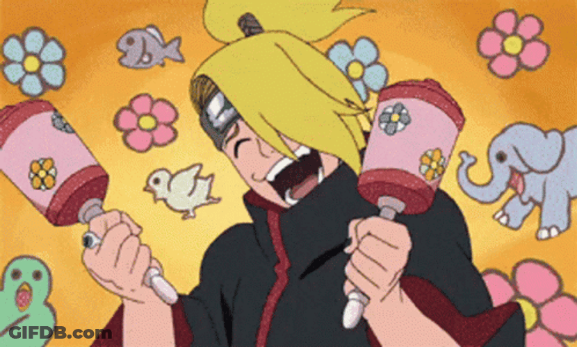 Deidara Naruto Cheer Up And Smile GIF
